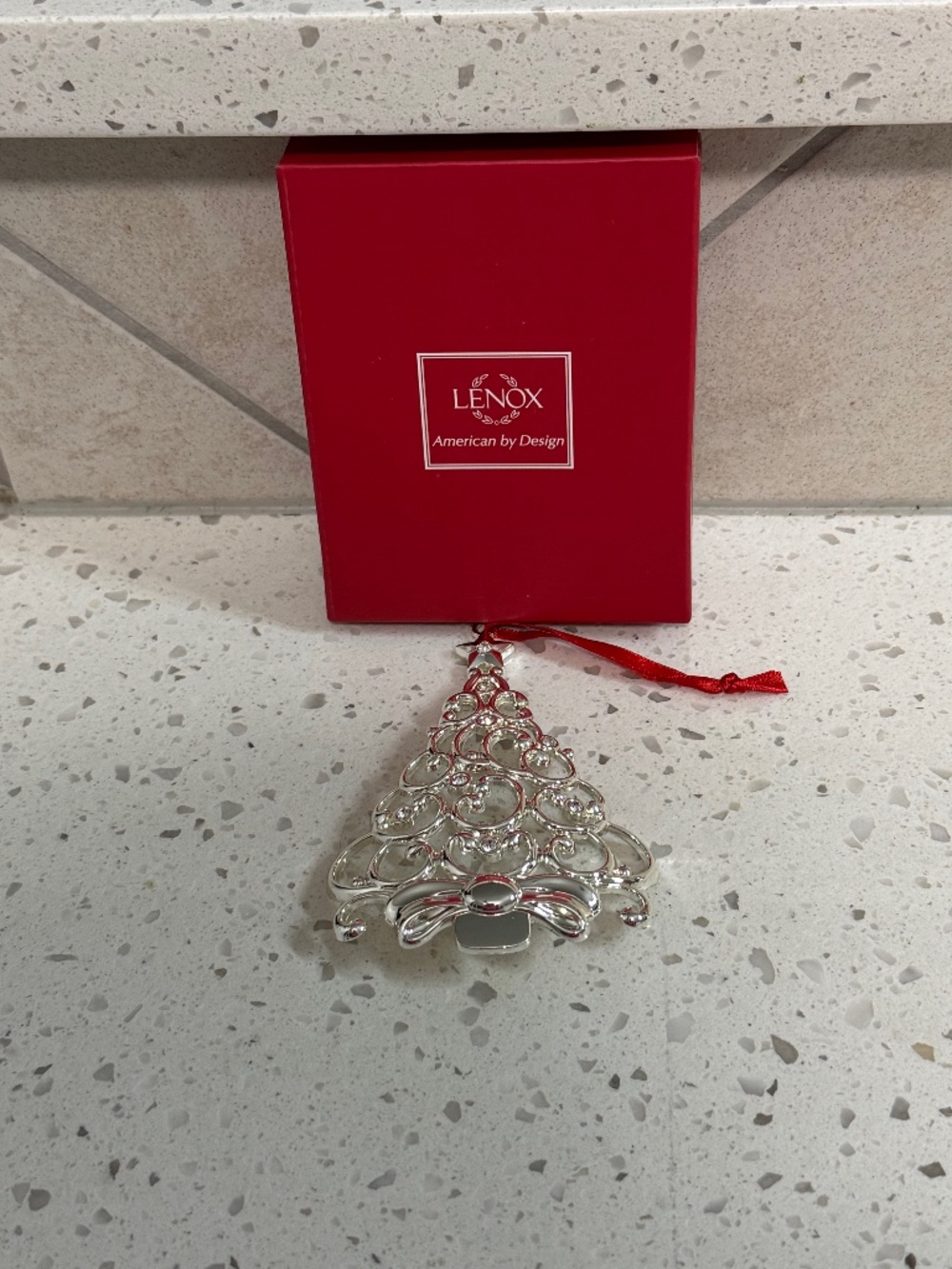 NIB Lenox Silver Christmas Ornaments